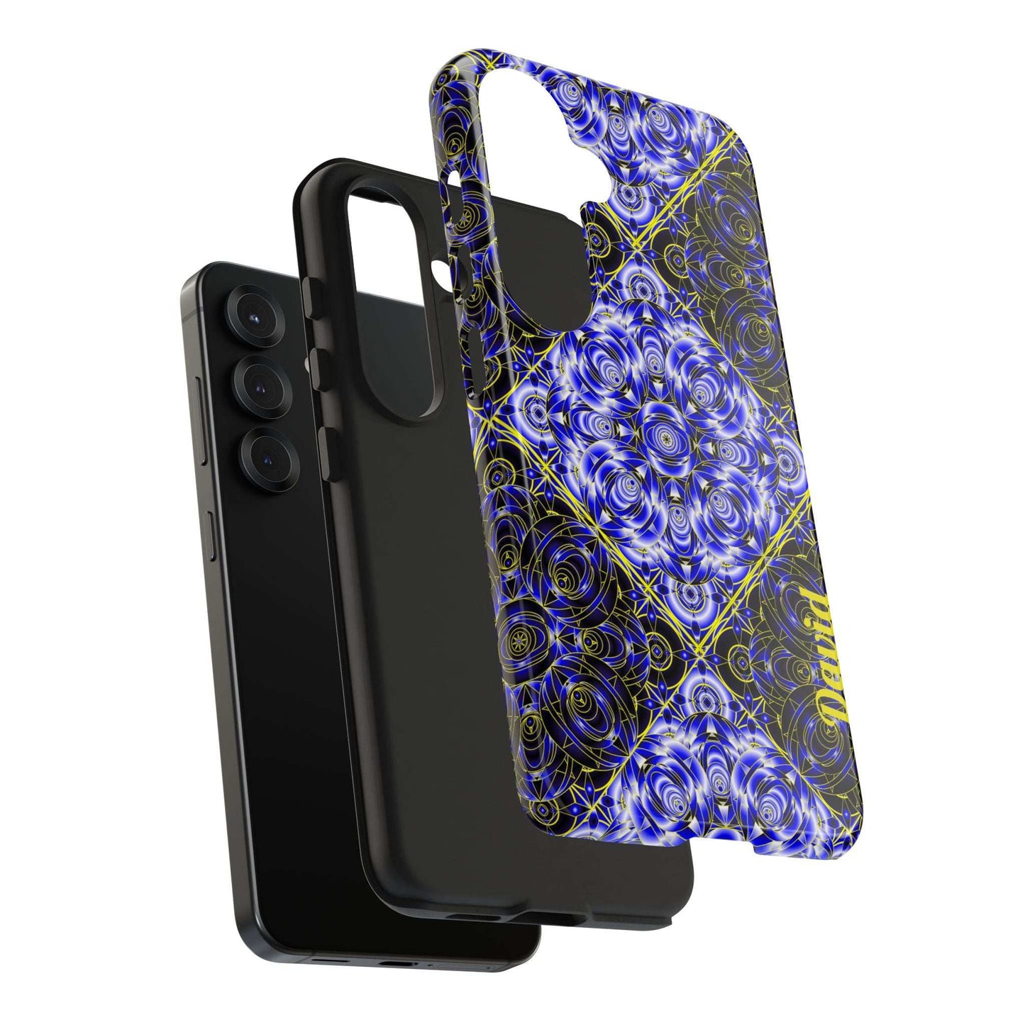 Blue Mandala Tough Phone Case — Personalized Name Option