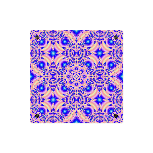 Acrylic Wall Art Panel — Vibrant Psychedelic Kaleidoscope Decor