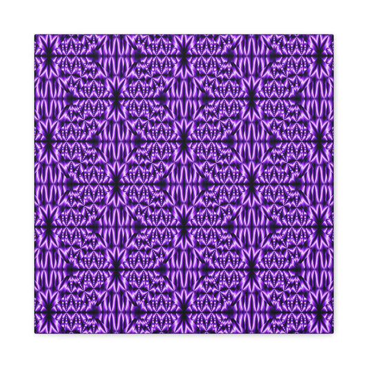 Purple Geometric Pattern Matte Canvas