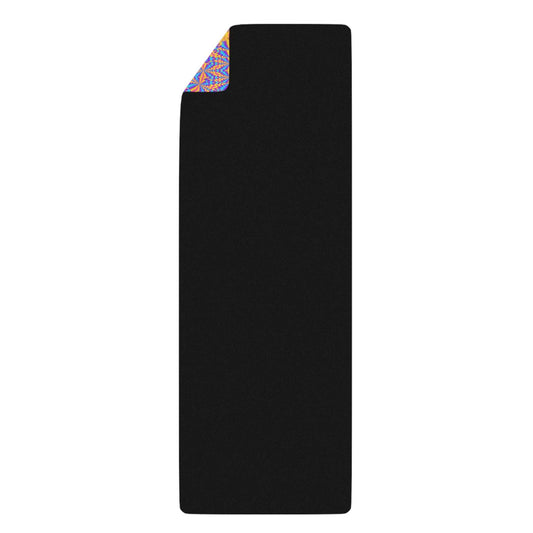 Vibrant Kaleidoscope Rubber Yoga Mat — Non-Slip Exercise & Pilates Mat