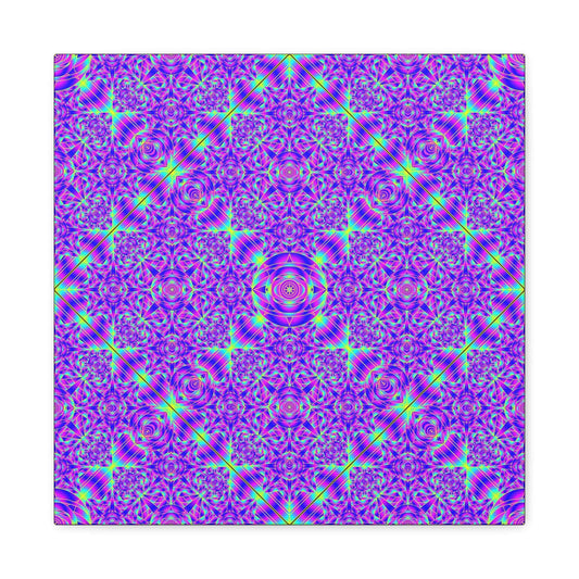 Kaleidoscope Purple Geometric Canvas