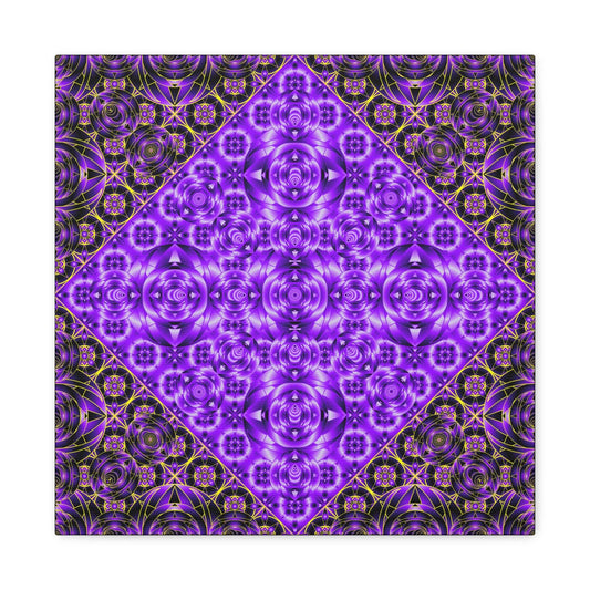 Purple Kaleidoscope Canvas Art — Vibrant Geometric Wall Decor