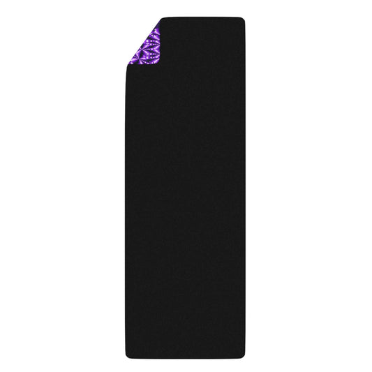 Purple Kaleidoscope Rubber Yoga Mat — Non‑Slip Fitness & Pilates Mat