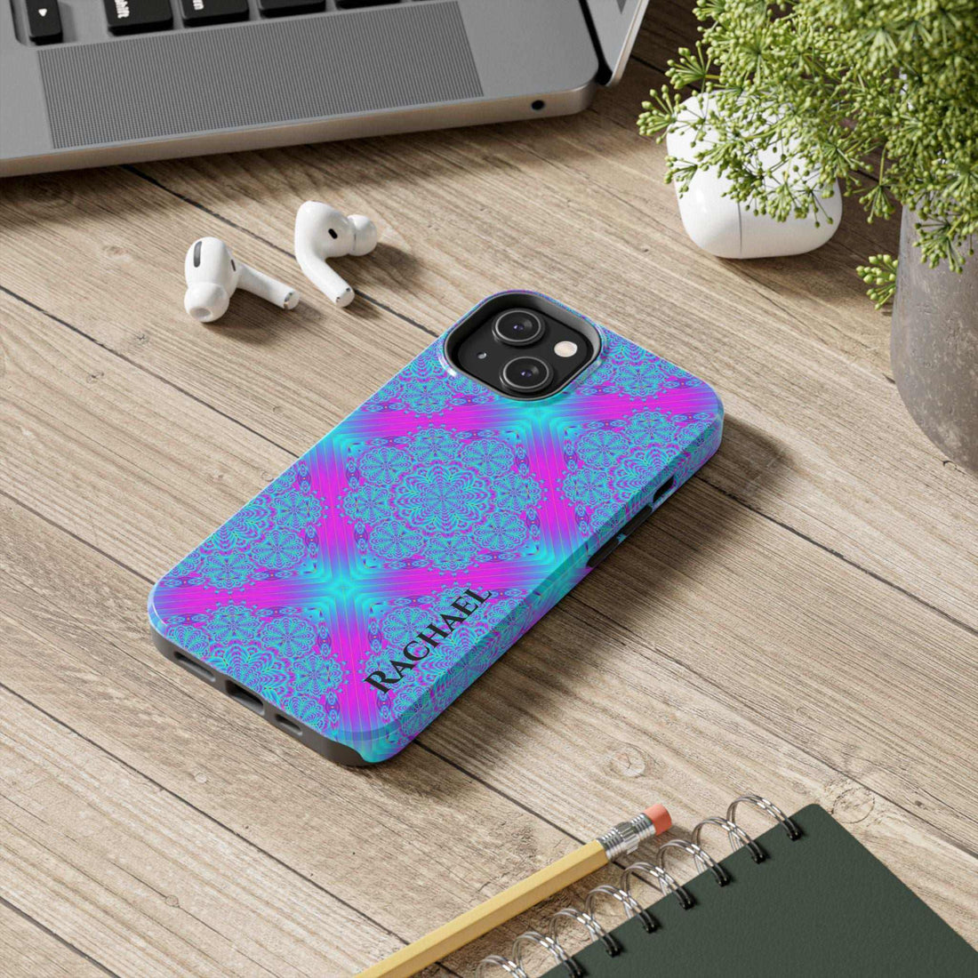 Colorful kaleidoscope mandala phone case showcasing artistic design trends