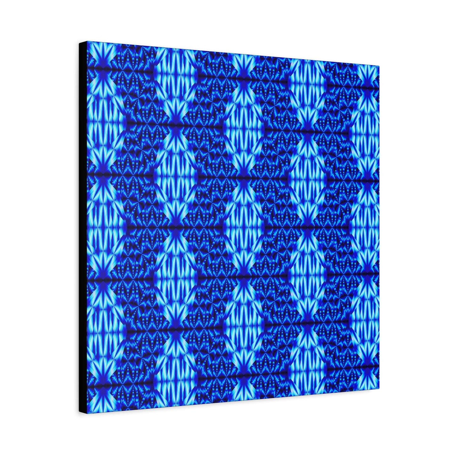 Blue Kaleidoscope Matte Canvas Wall Art