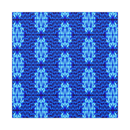 Blue Kaleidoscope Matte Canvas Wall Art