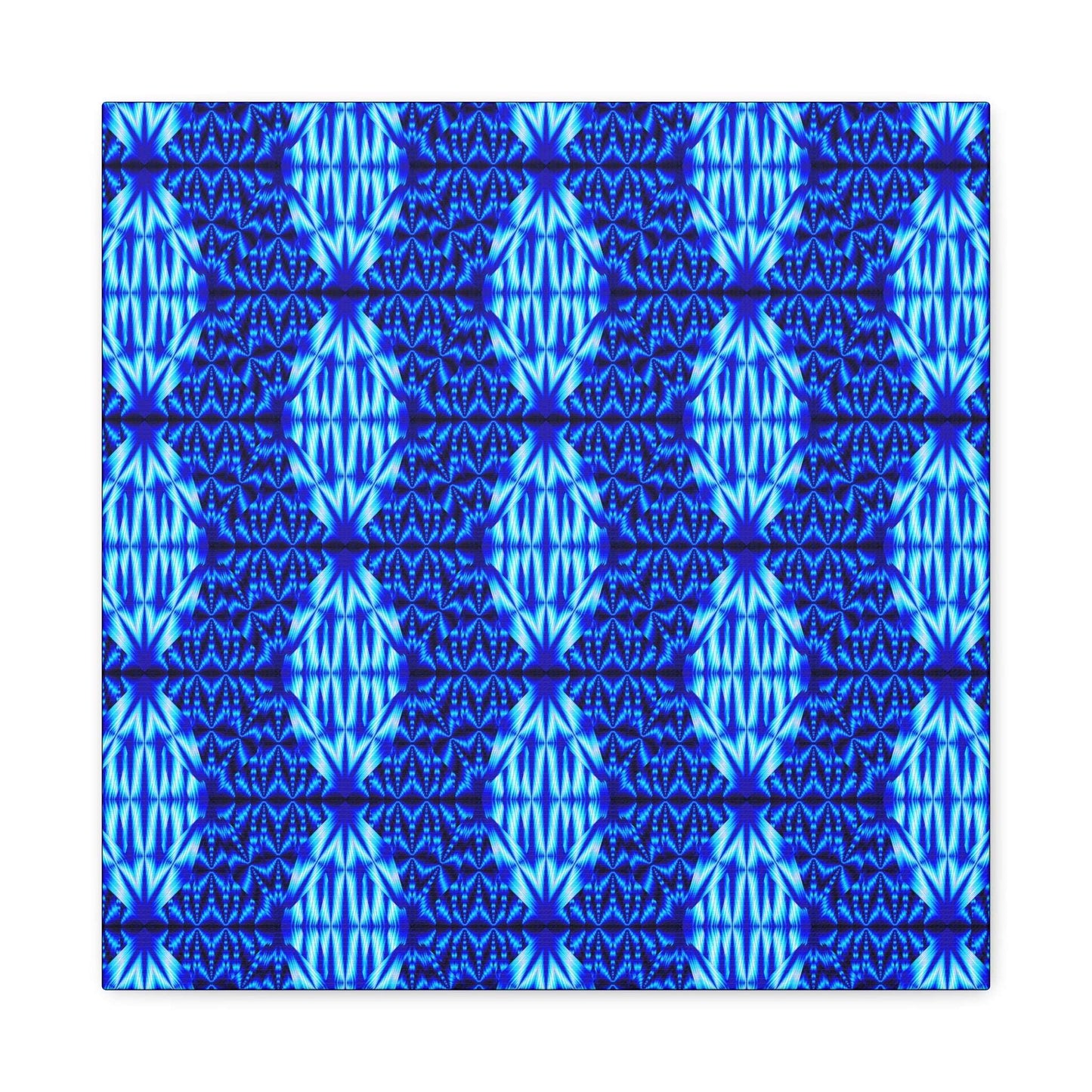 Blue Kaleidoscope Matte Canvas Wall Art