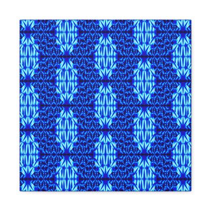 Blue Kaleidoscope Matte Canvas Wall Art