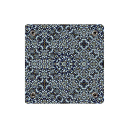 Acrylic Wall Art Panel — Blue Kaleidoscope Geometric Pattern