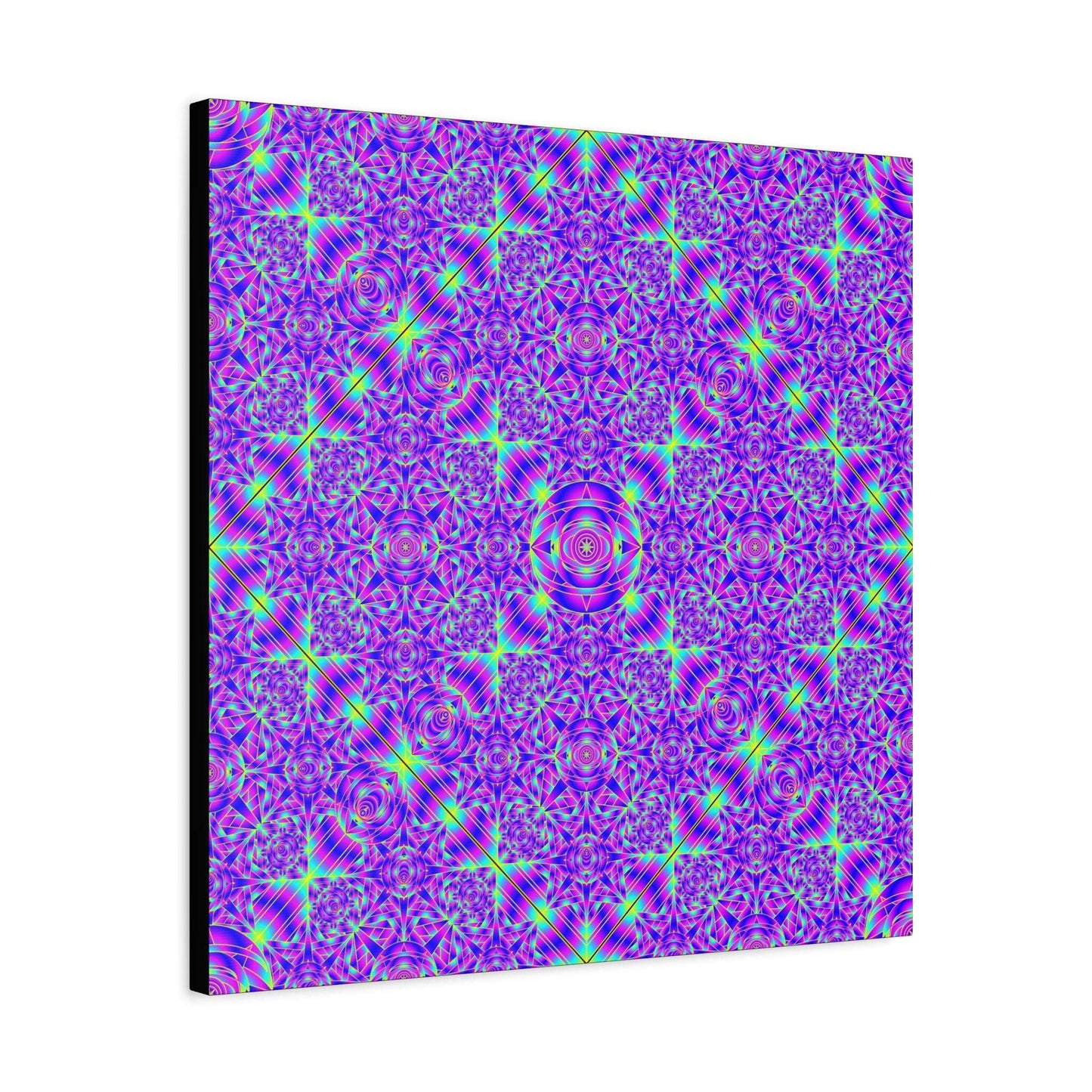 Kaleidoscope Purple Geometric Canvas
