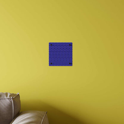 Blue Geometric Pattern Acrylic Wall Art Panel