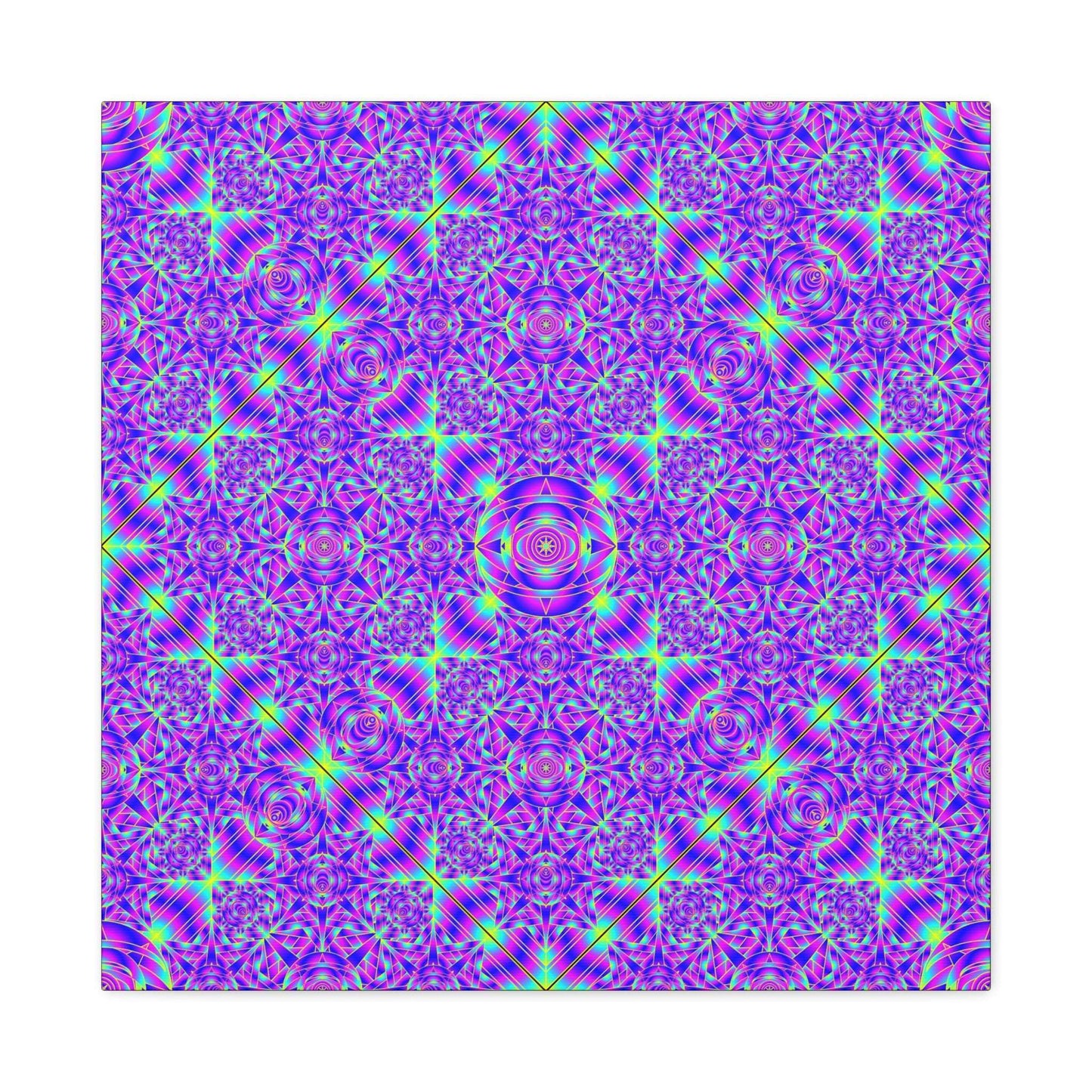 Kaleidoscope Purple Geometric Canvas