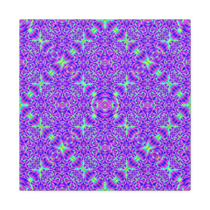 Kaleidoscope Purple Geometric Canvas