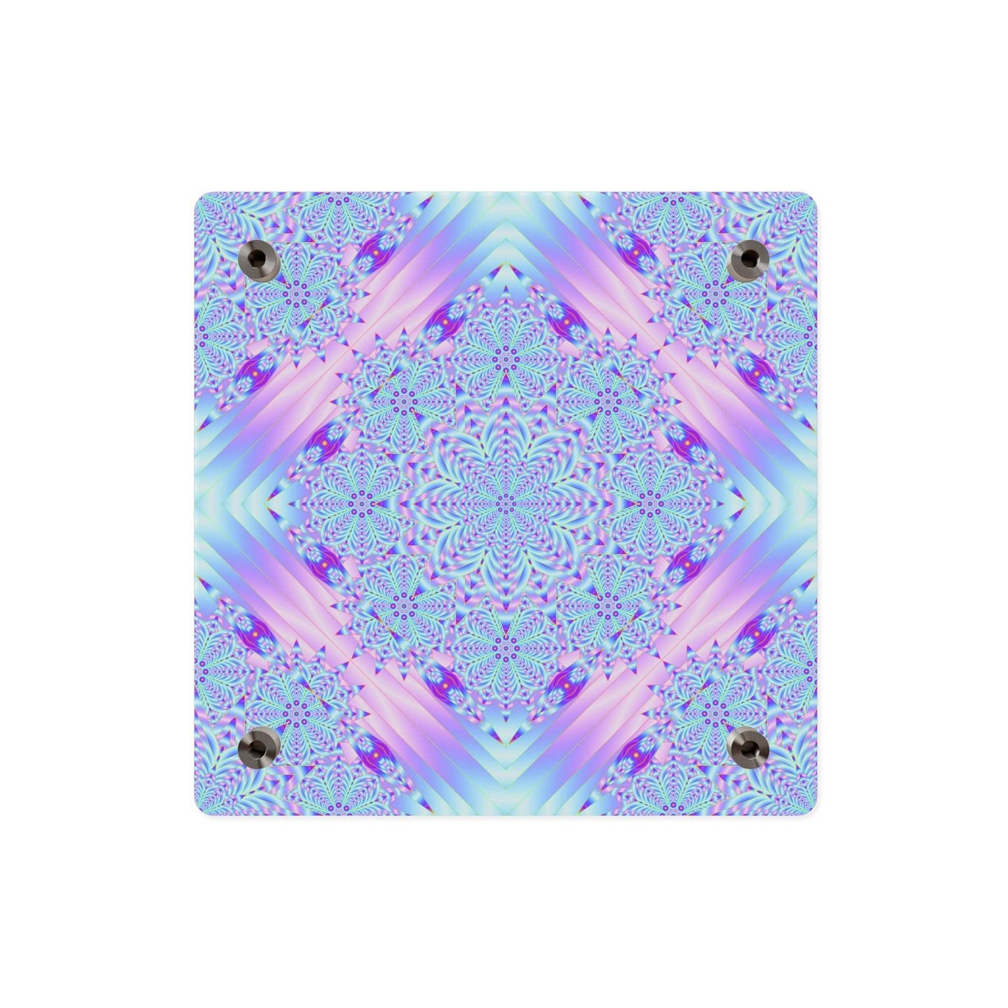 Acrylic Panel — Pastel Kaleidoscope Mandala Wall Art