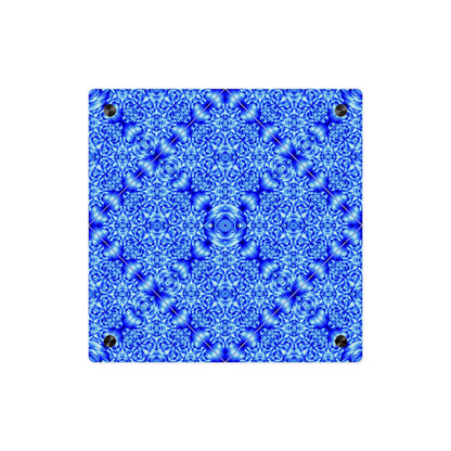 Blue Kaleidoscope Acrylic Wall Art Panel — Modern Geometric Home Decor