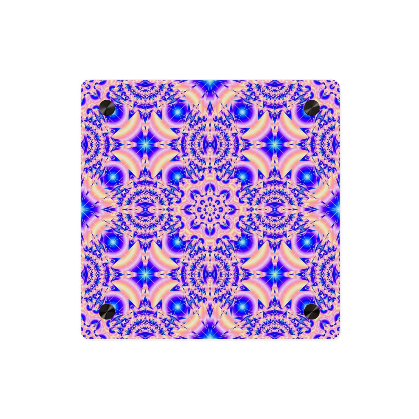 Acrylic Wall Art Panel — Vibrant Psychedelic Kaleidoscope Decor