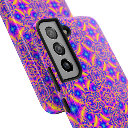 Psychedelic Kaleidoscope Tough Phone Case — Vibrant Geometric Pattern
