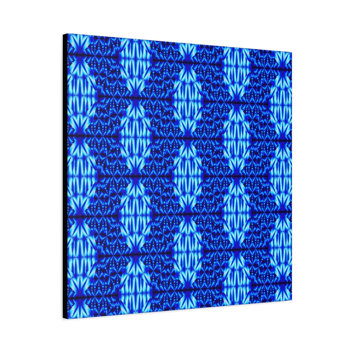 Blue Kaleidoscope Matte Canvas Wall Art