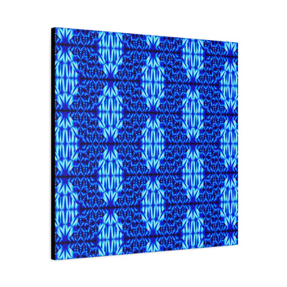 Blue Kaleidoscope Matte Canvas Wall Art