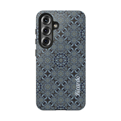 Protective Phone Case — Blue Mosaic Mandala Pattern