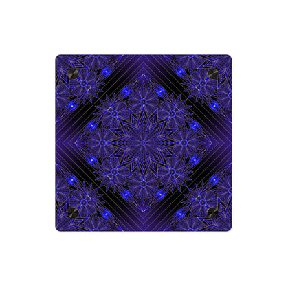Acrylic Wall Art Panel — Deep Indigo Geometric Mandala