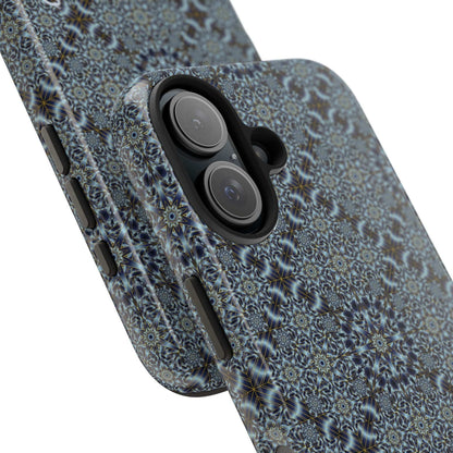 Protective Phone Case — Blue Mosaic Mandala Pattern