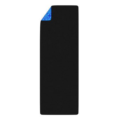 Blue Kaleidoscope Rubber Yoga Mat – Non-Slip Fitness & Meditation Mat