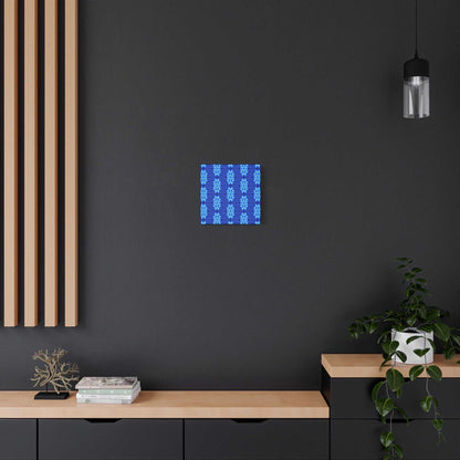 Blue Kaleidoscope Matte Canvas Wall Art