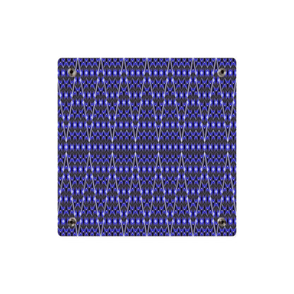 Blue Geometric Acrylic Wall Art Panel — Modern Abstract Pattern