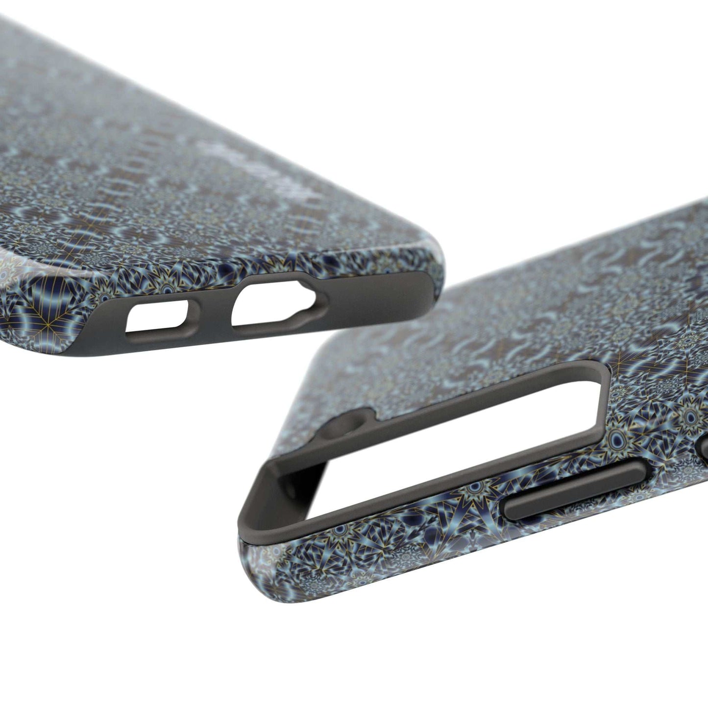 Protective Phone Case — Blue Mosaic Mandala Pattern