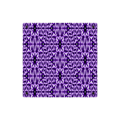 Purple Kaleidoscope Acrylic Wall Panel — Geometric Abstract Home Decor
