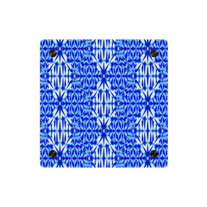 Blue Shibori Pattern Acrylic Wall Art Panel