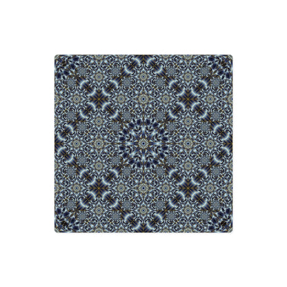 Acrylic Wall Art Panel — Blue Kaleidoscope Geometric Pattern