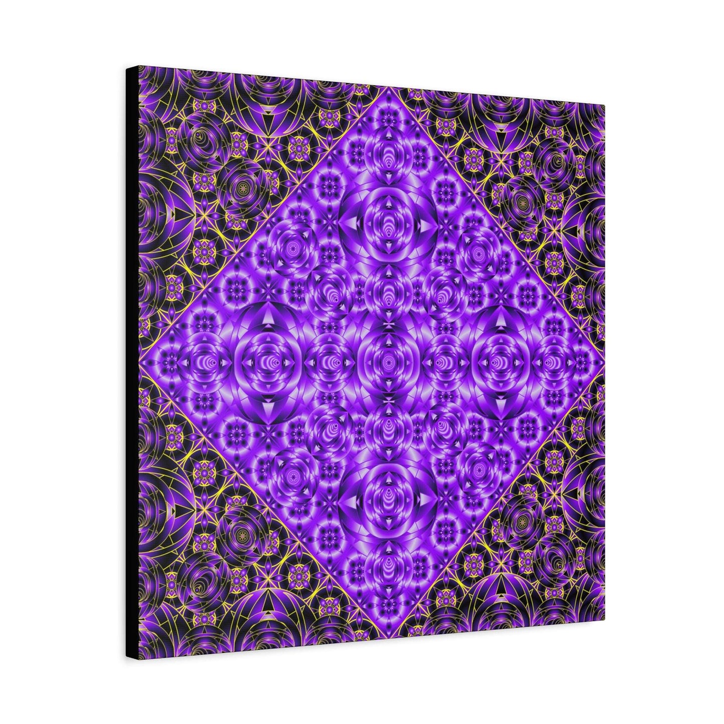 Purple Kaleidoscope Canvas Art — Vibrant Geometric Wall Decor
