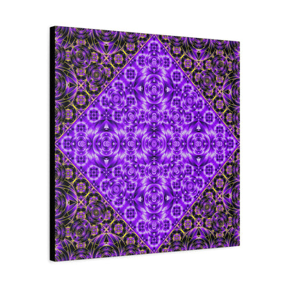 Purple Kaleidoscope Canvas Art — Vibrant Geometric Wall Decor