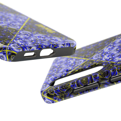 Blue Mandala Tough Phone Case — Personalized Name Option