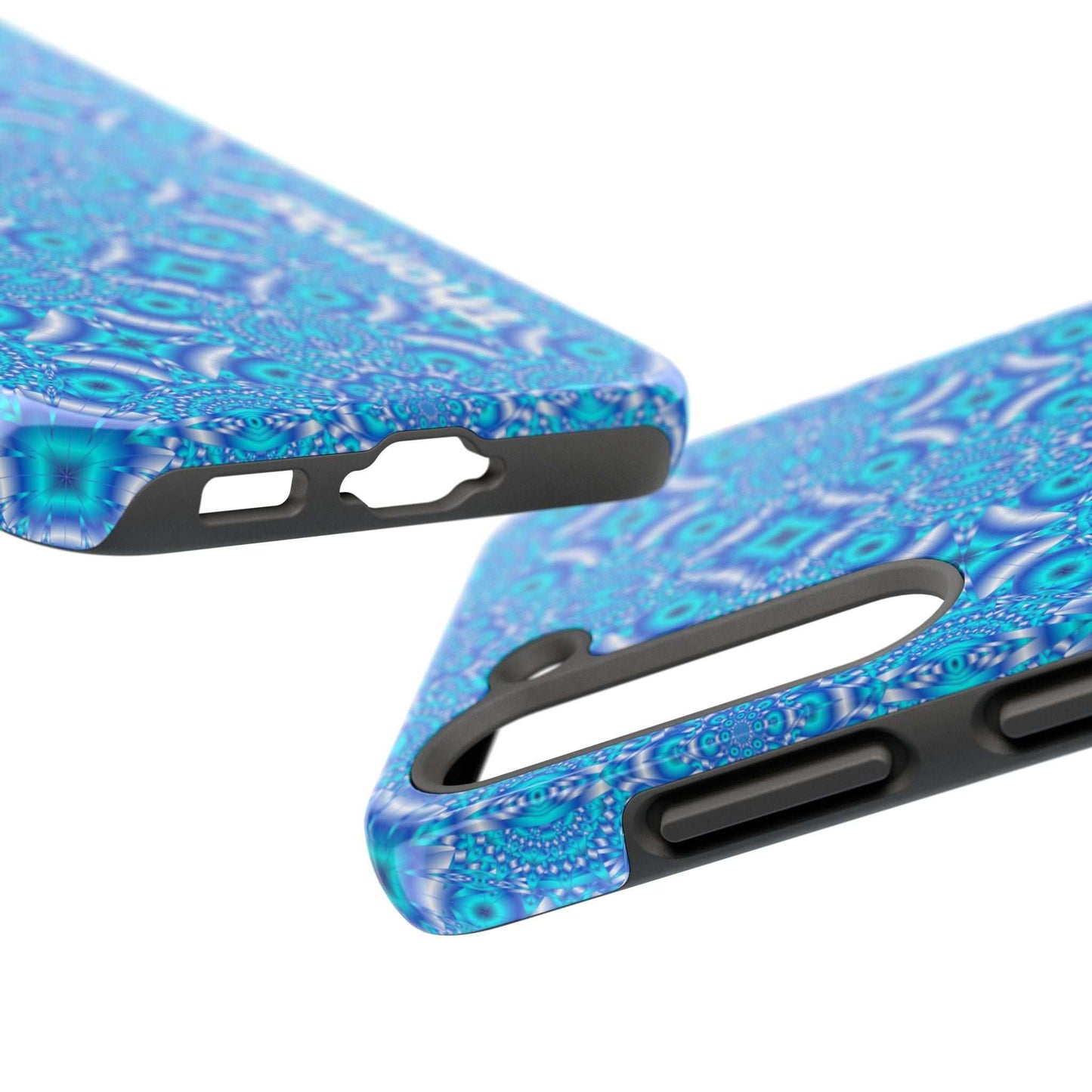 Personalized Blue Kaleidoscope Tough Phone Case — Custom Name Option