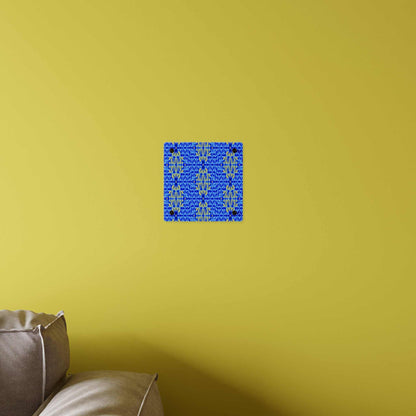 Blue Shibori Pattern Acrylic Wall Art Panel