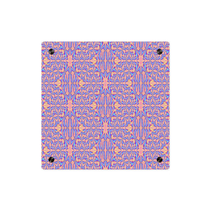 Acrylic Wall Art Panel — Pink & Blue Geometric Kaleidoscope
