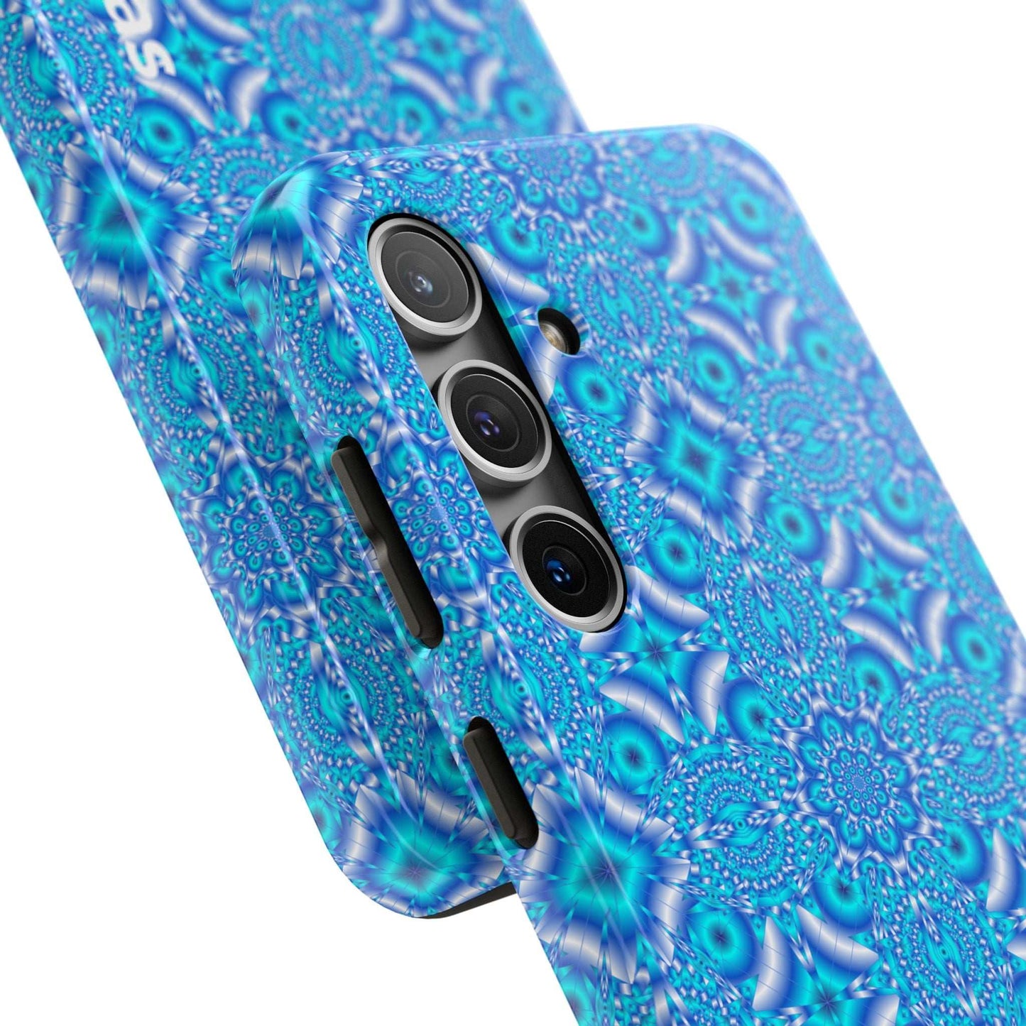Personalized Blue Kaleidoscope Tough Phone Case — Custom Name Option