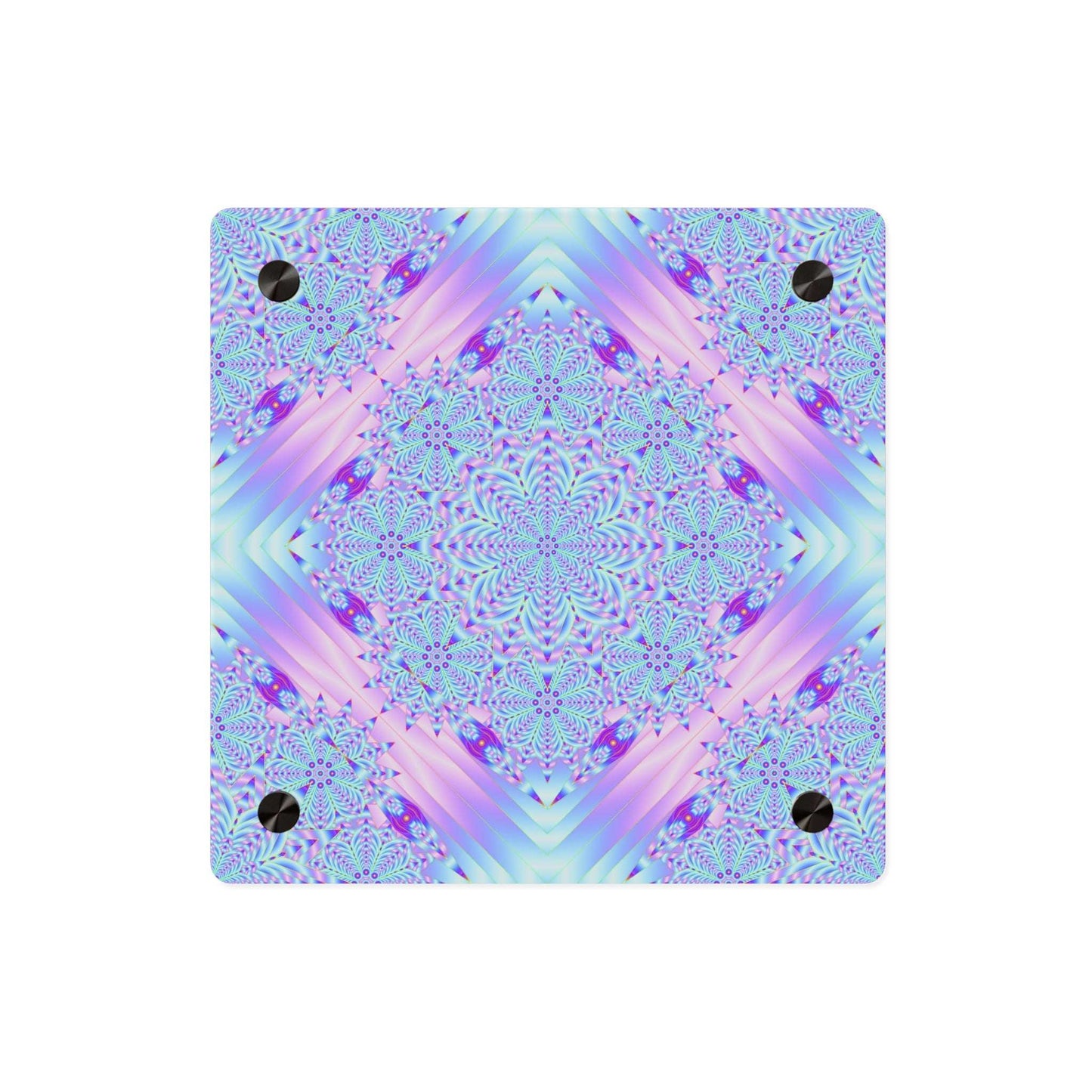 Acrylic Panel — Pastel Kaleidoscope Mandala Wall Art