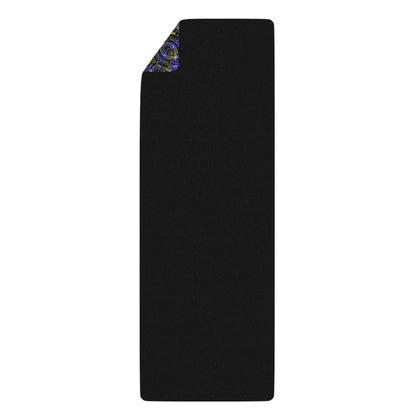Blue Mandala Rubber Yoga Mat — Non‑Slip Eco Exercise Mat with Geometric Pattern