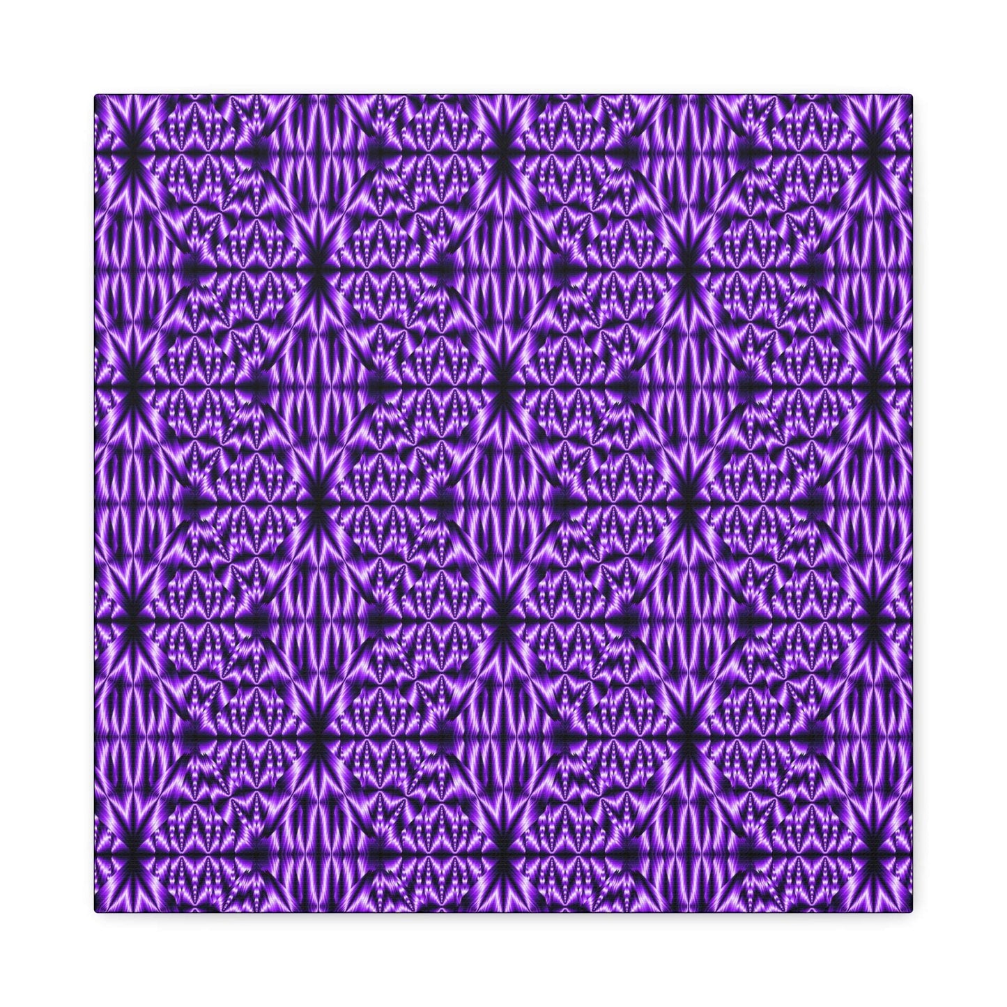 Purple Geometric Pattern Matte Canvas