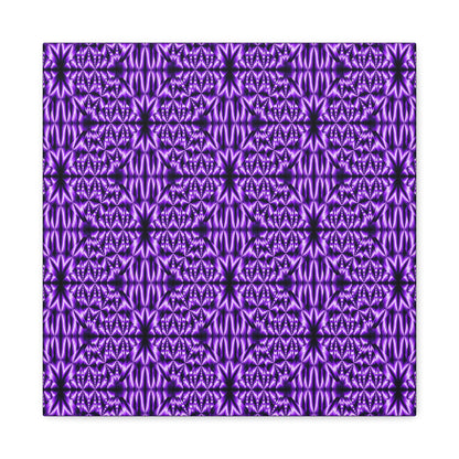 Purple Geometric Pattern Matte Canvas