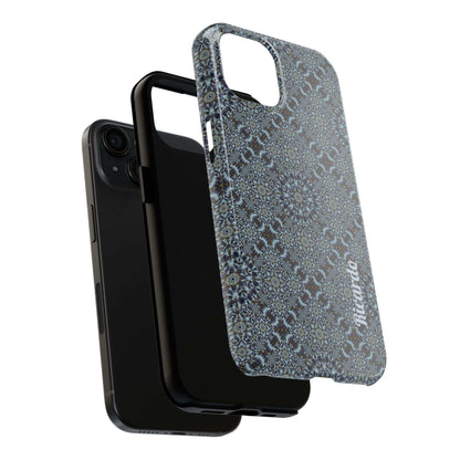 Protective Phone Case — Blue Mosaic Mandala Pattern