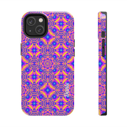 Psychedelic Kaleidoscope Tough Phone Case — Vibrant Geometric Pattern