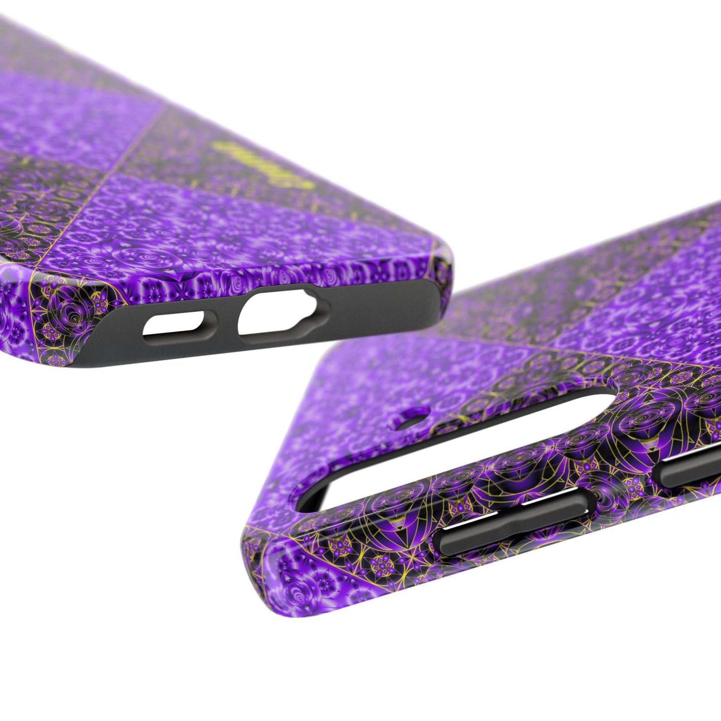Personalized Purple Mosaic Tough Phone Case — Custom Name Phone Cover