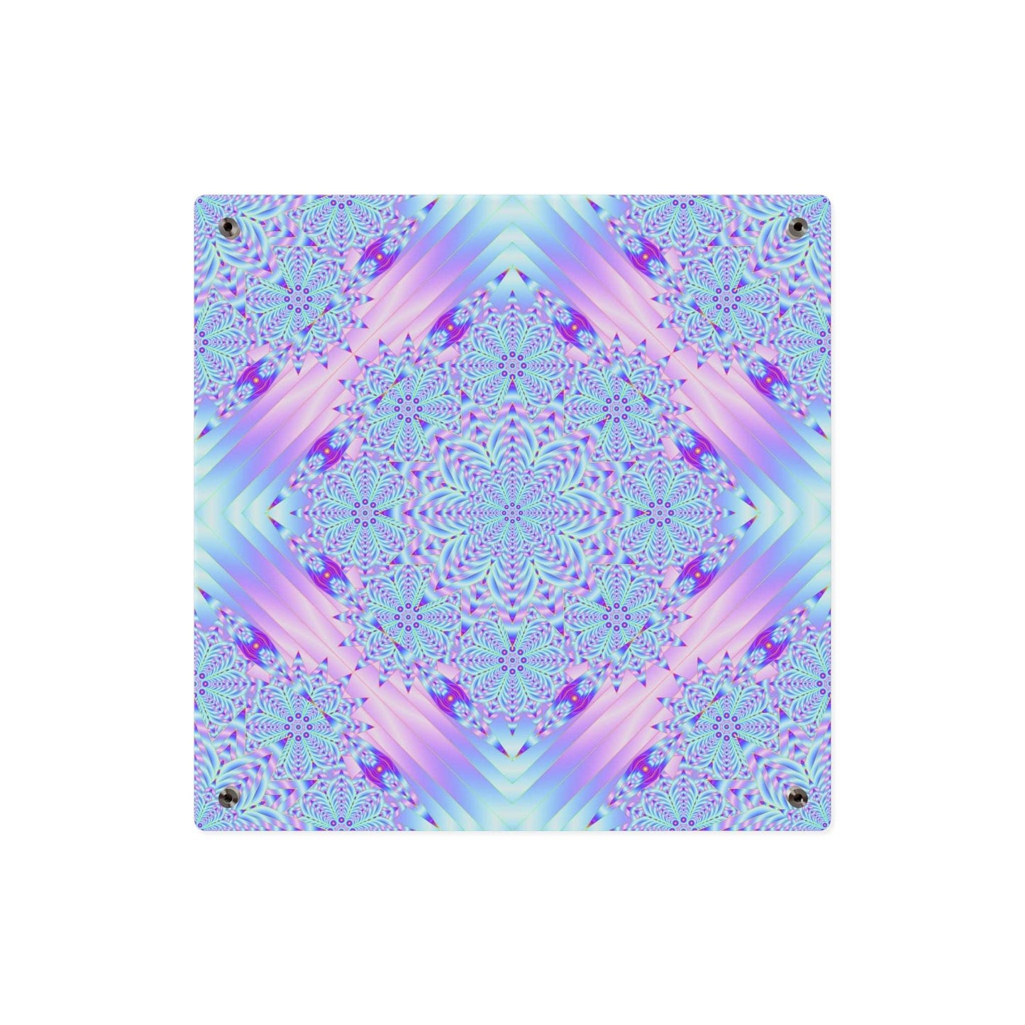 Acrylic Panel — Pastel Kaleidoscope Mandala Wall Art