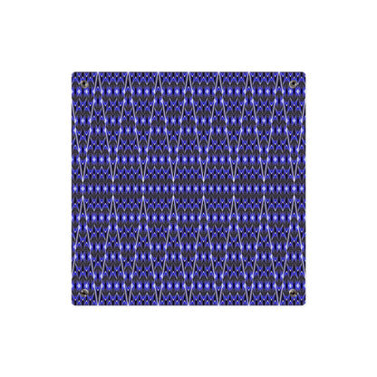 Blue Geometric Acrylic Wall Art Panel — Modern Abstract Pattern