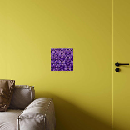 Purple Kaleidoscope Acrylic Wall Panel — Geometric Abstract Home Decor